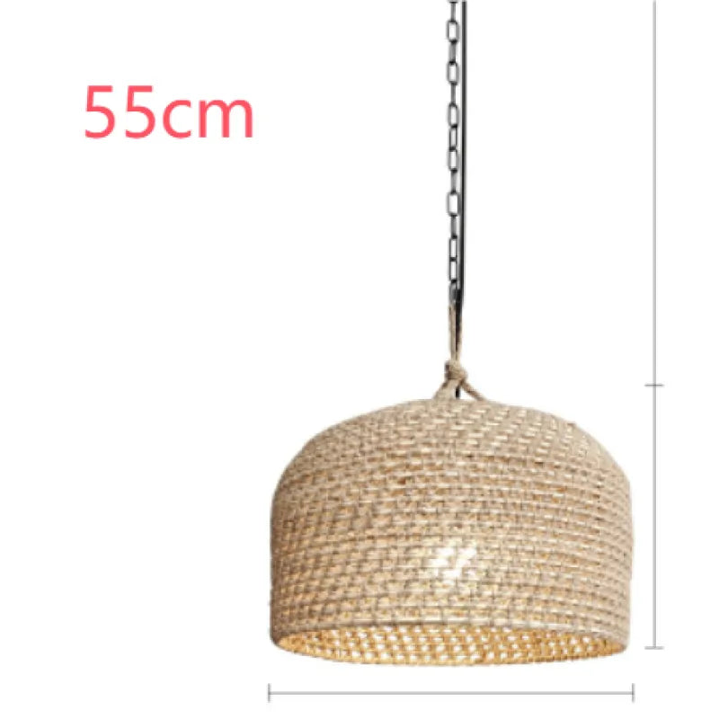 Vintage Hotel Homestay Bedroom Light Hemp Rope Woven Zen Tea Room